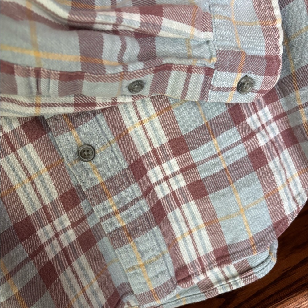 Eddie Bauer Men's Casual Plaid Shirt - Red, Blue, White - Picture 5 of 6